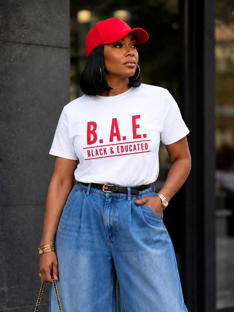 BAE Tee Shirt-White/Red