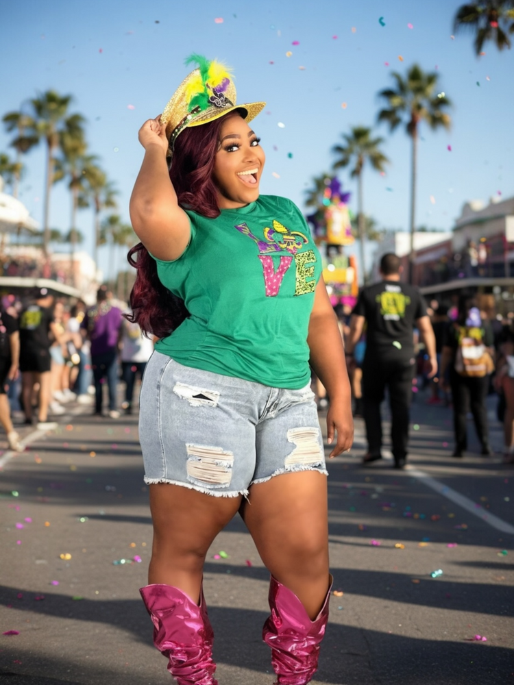 Mardi Gras Love Tee Shirt