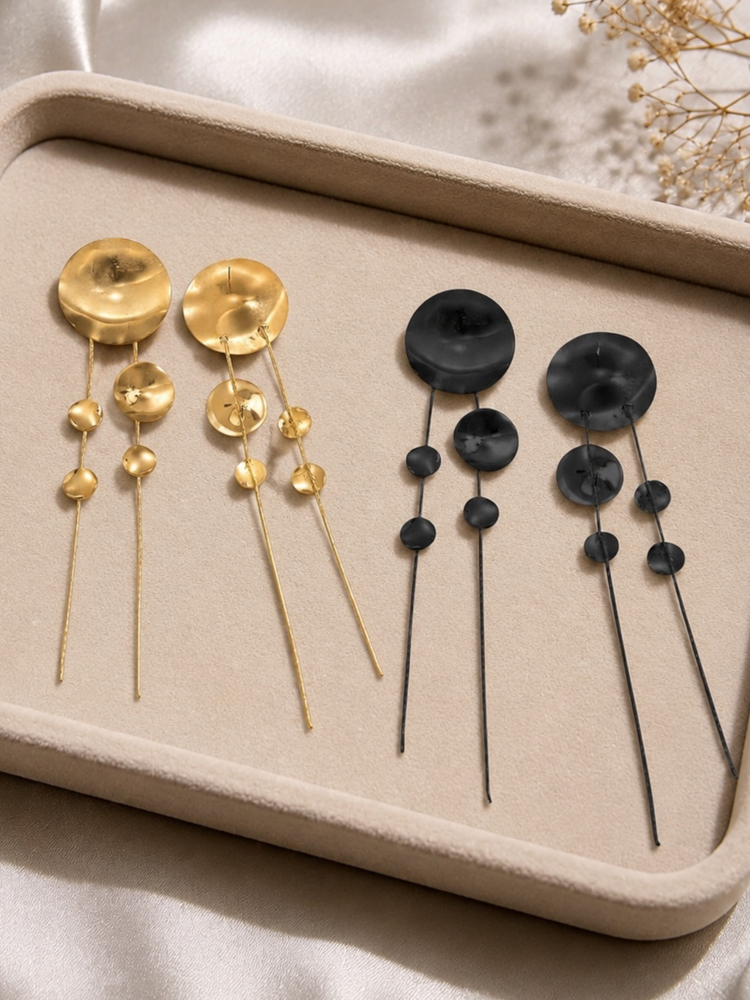 Round Art Earrings (2 colors)