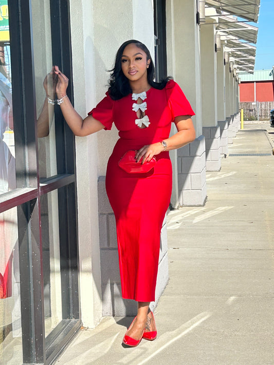 Red Bandage Holiday Dress