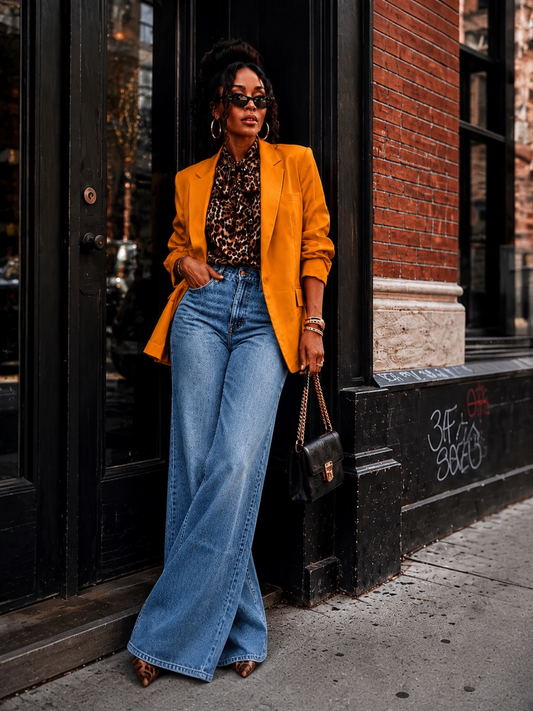 New Open Blazer (Mustard)