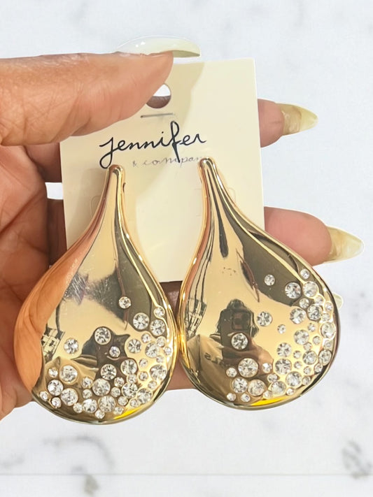 Jumbo Jewel Gold Earrings