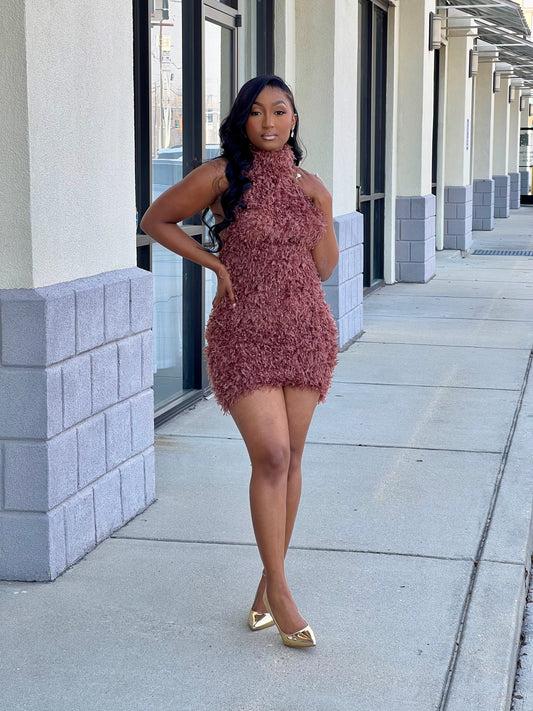 Simply Love Valentine Collection-Blushing Fur Dress