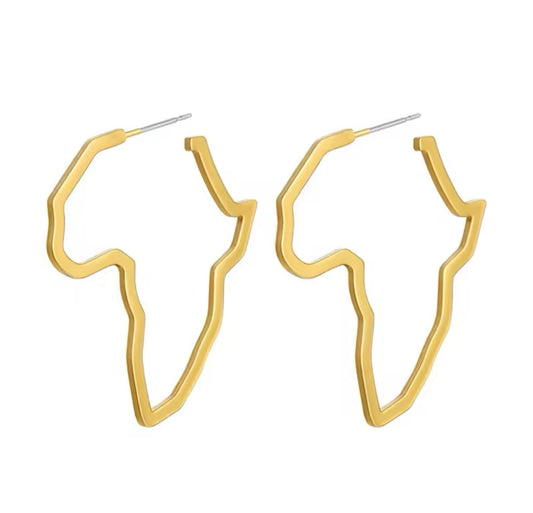 African Earrings Gold