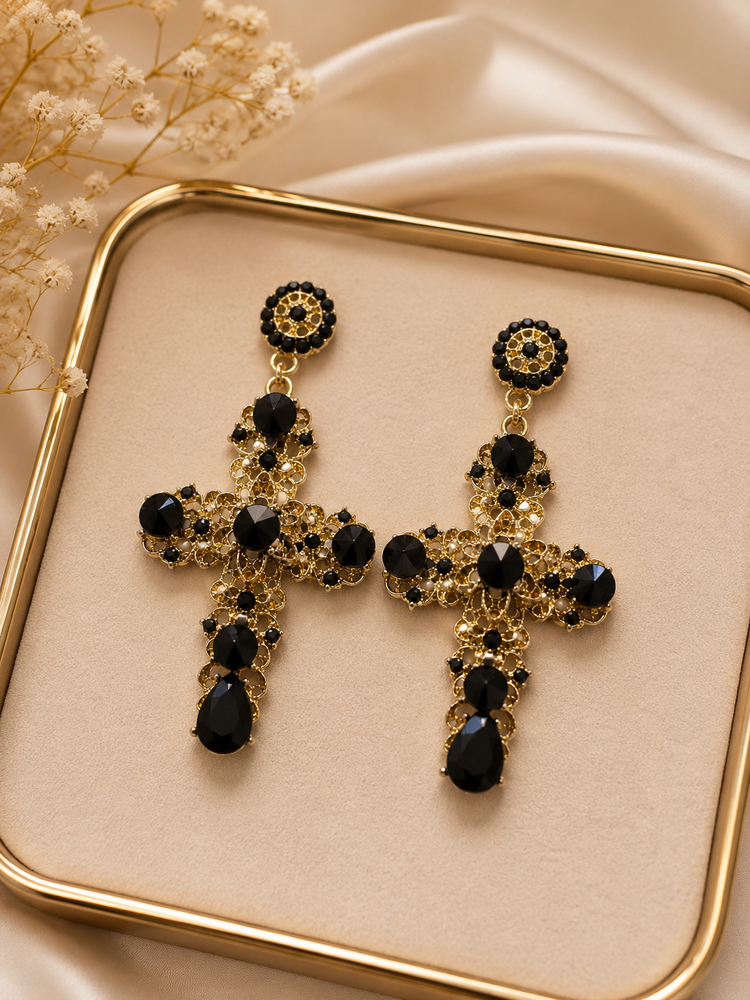 Elegant Cross Earrings