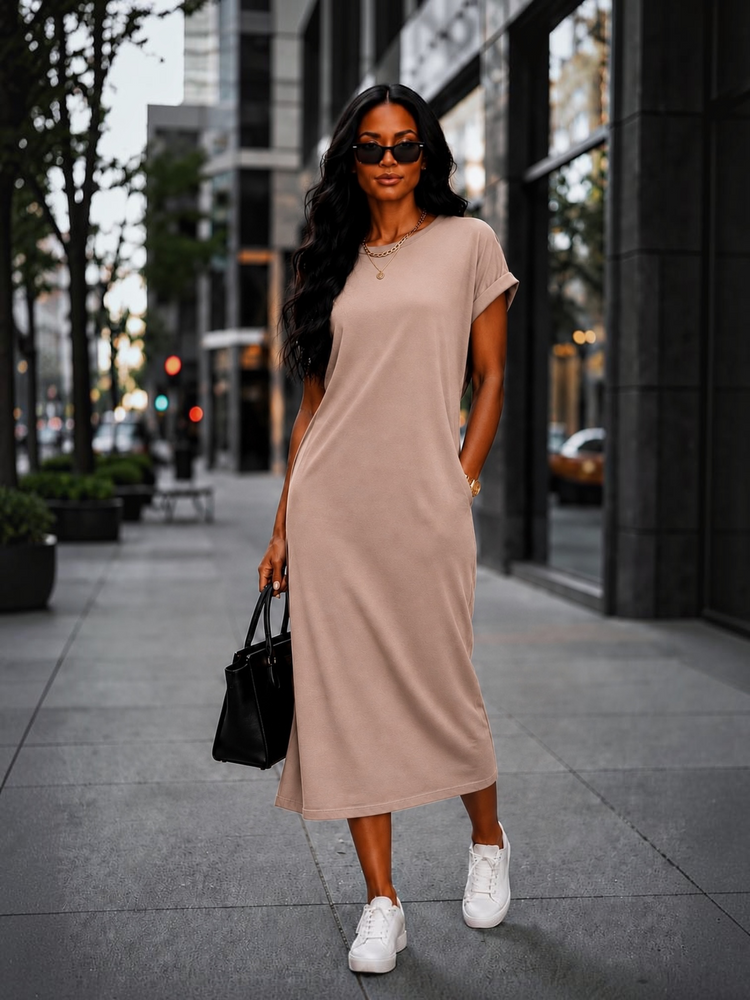 Les Comfy Dress-Mocha