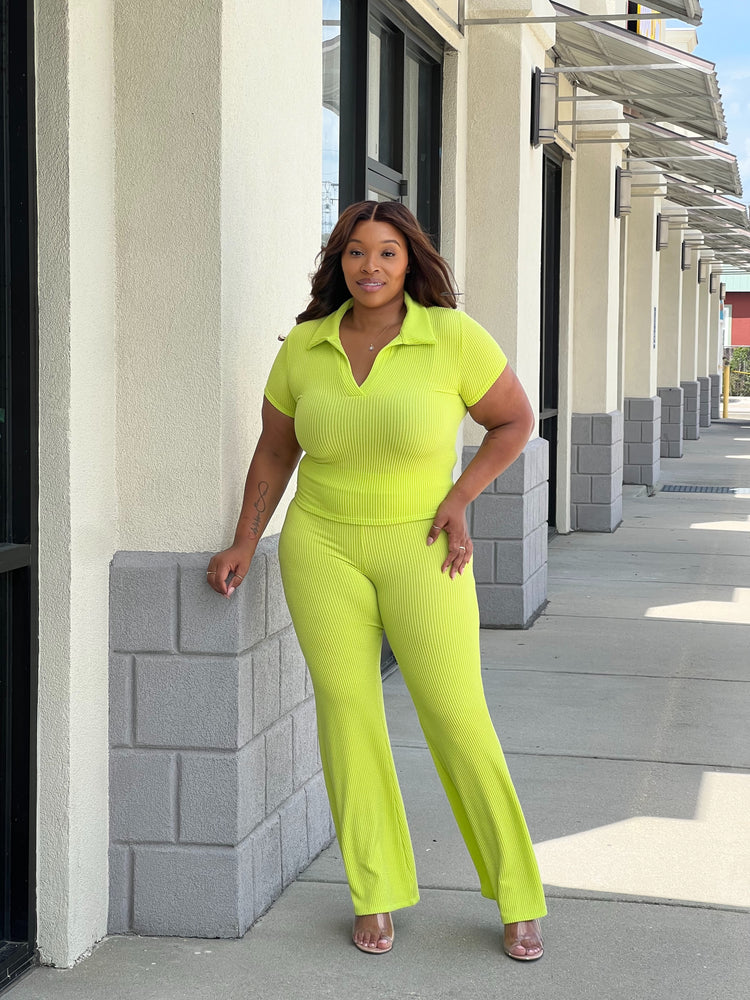 Our Ribbed Set Plus (Lime)