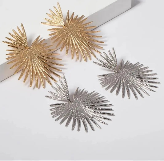 Spiked Gold Earrings