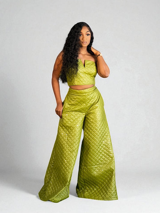 The Quilted Set Olive