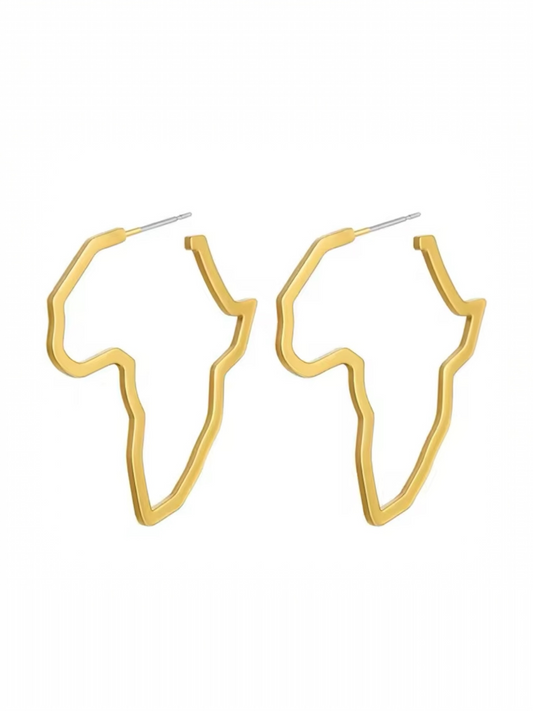 African Earrings Gold