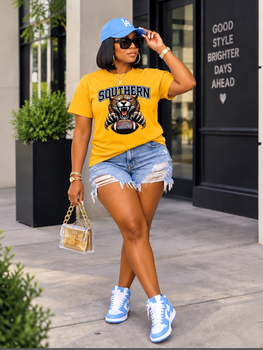 Southern Jags Tee Shirt-Gold