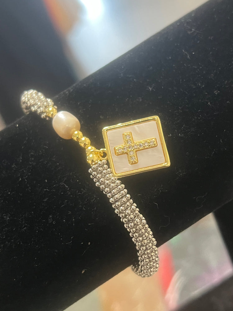 Solid Cross Bracelet Alc