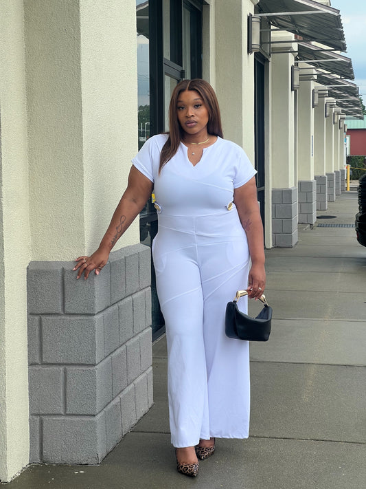 Lola Jumpsuit Plus (White)
