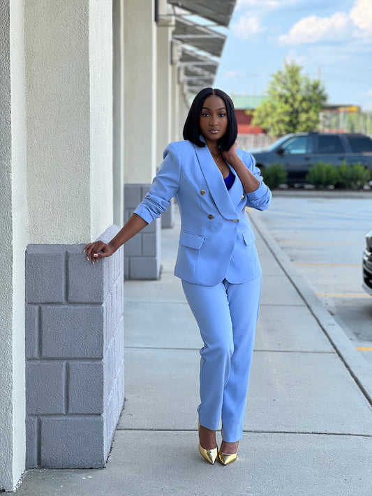 SHE Business Suit Set (Baby Blue)