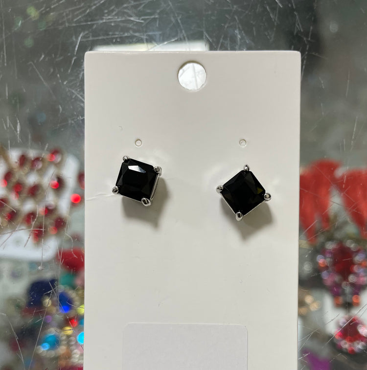 Black Stud Earrings