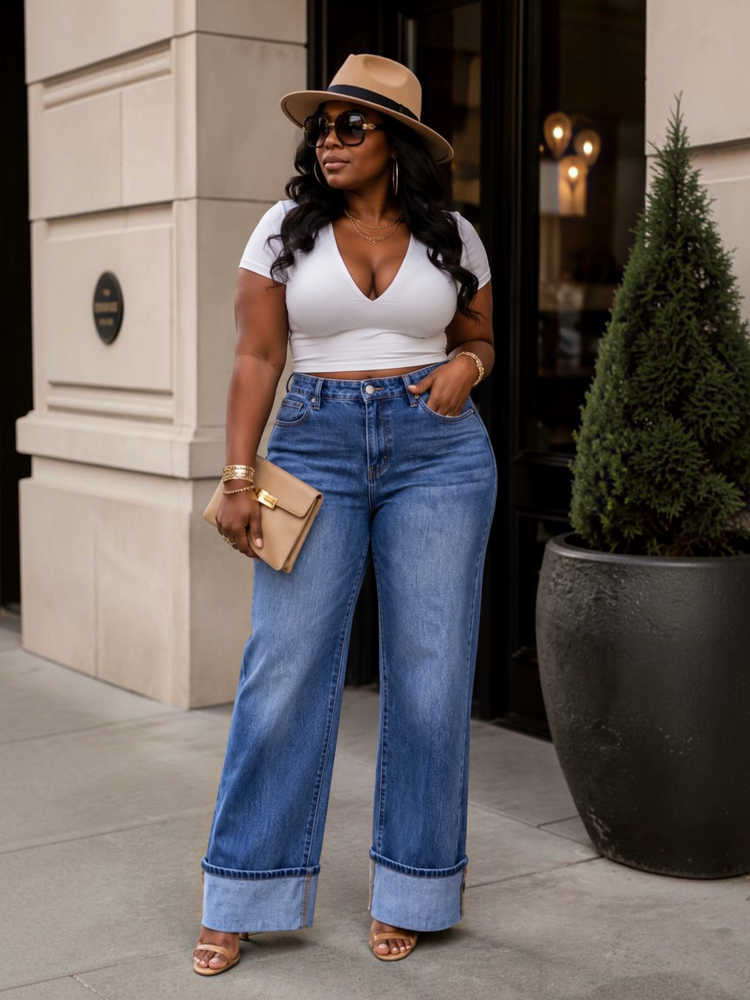 Lady Cuff Jeans Plus