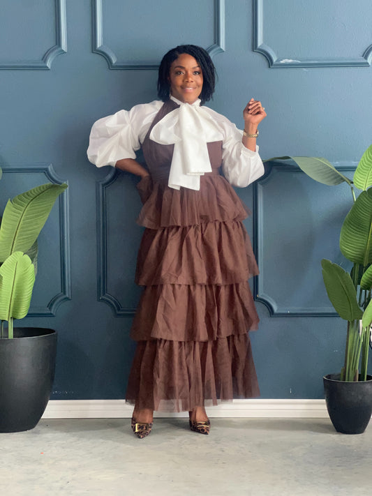 Tiered Maxi Dress (Chocolate)