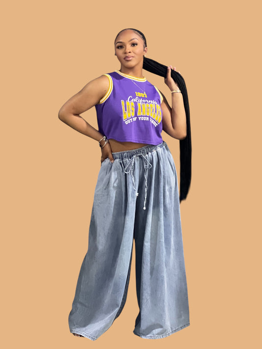 New Denim Super Wide Leg Jeans
