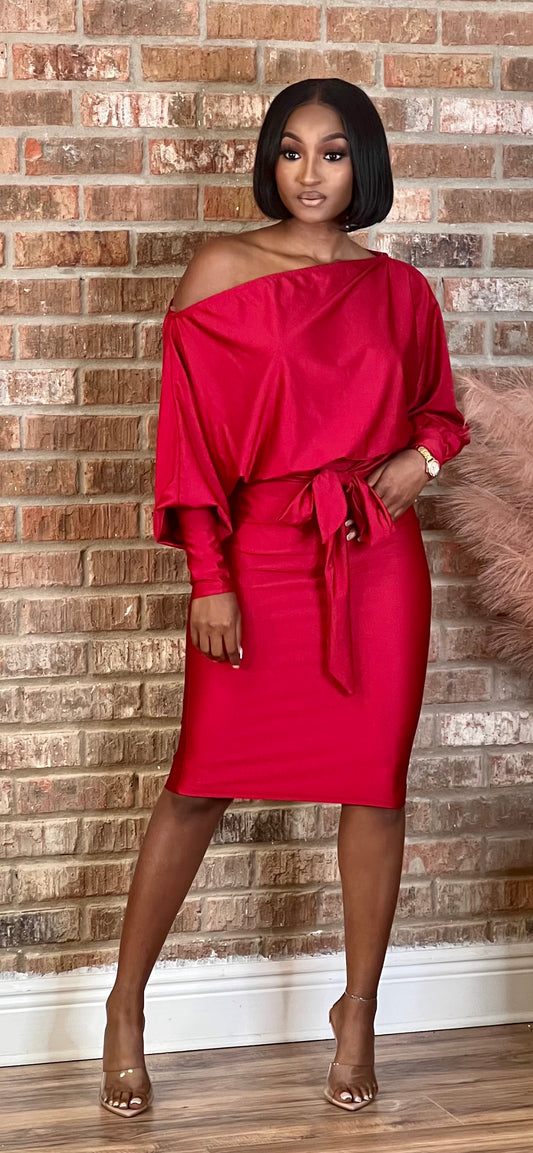 Get To It Berry Red Dress (5 colors)