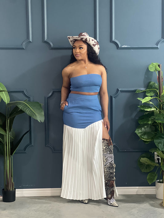 Luxe Collection-Not Your Basic Light Denim Set