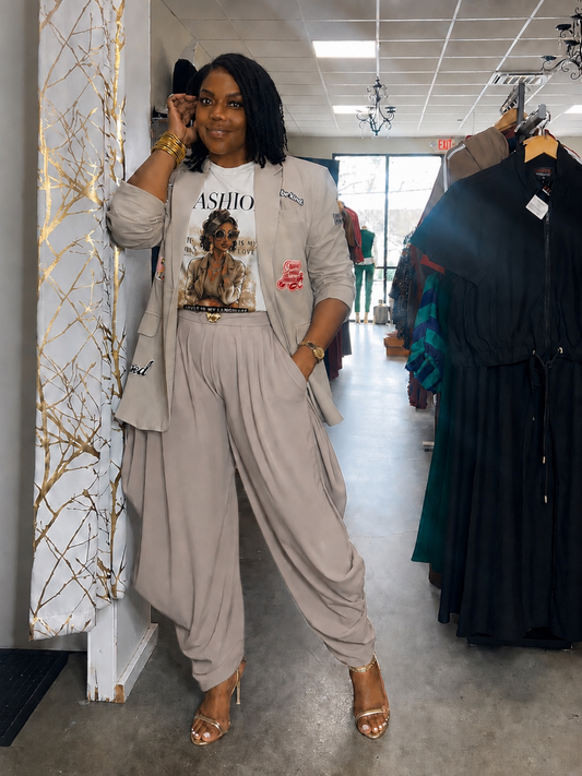 Our Fashion Show Pants-Taupe