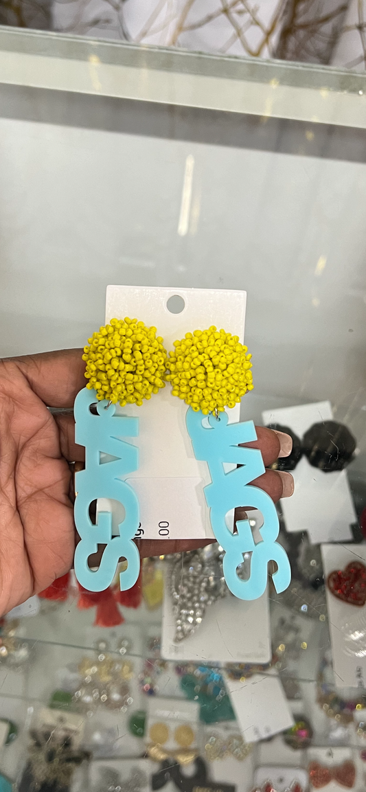 Custom Sports Earrings Jags