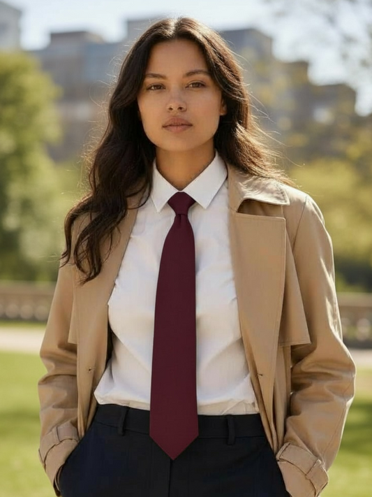 Burgundy Fall Necktie
