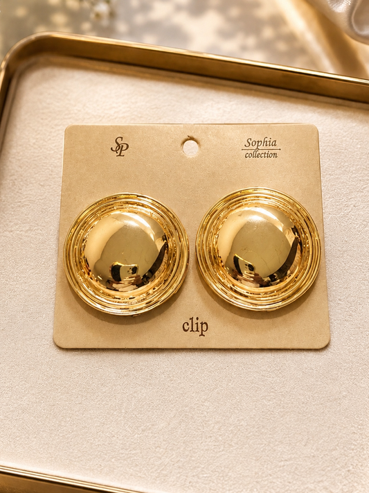Assorted Clip On Earrings-Vintage Gold