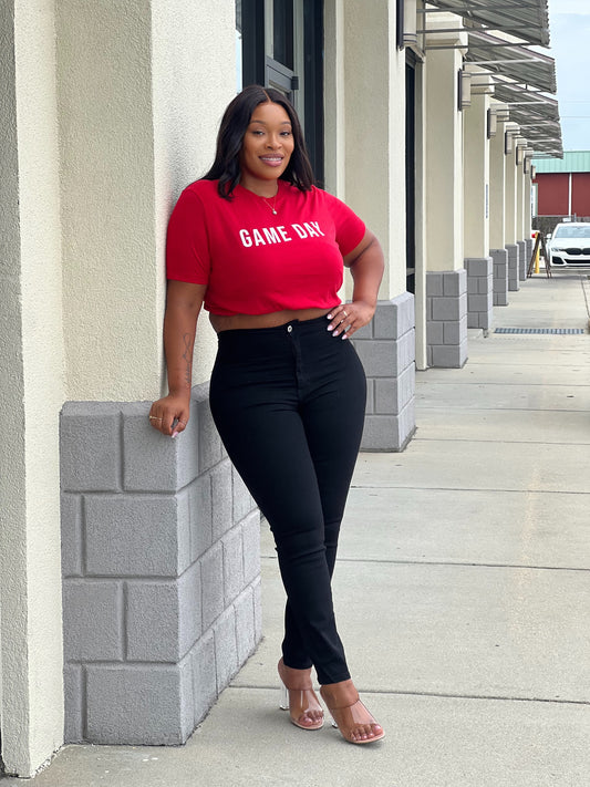 Red White Game Day Tee Shirt