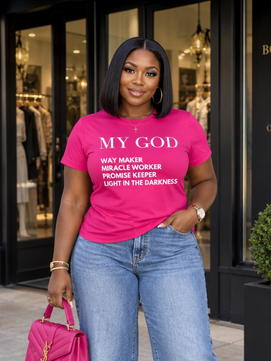 Way Maker Tee Shirt-Pink
