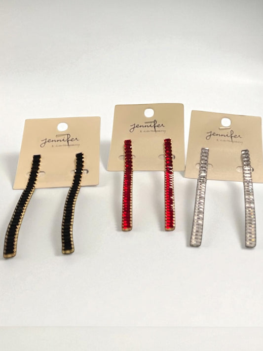 Elegant Stone Strip Earrings (3 colors)