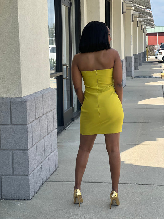 Timeless Halter Dress (Citron)