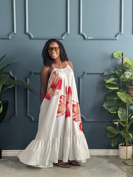 Lovely Wind Maxi Dress-Floral