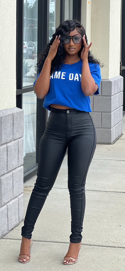 Blue White Game Day Tee Shirt