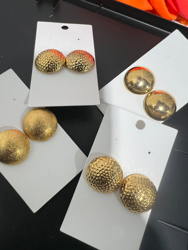 Assorted Medium Gold Earrings (3 styles)