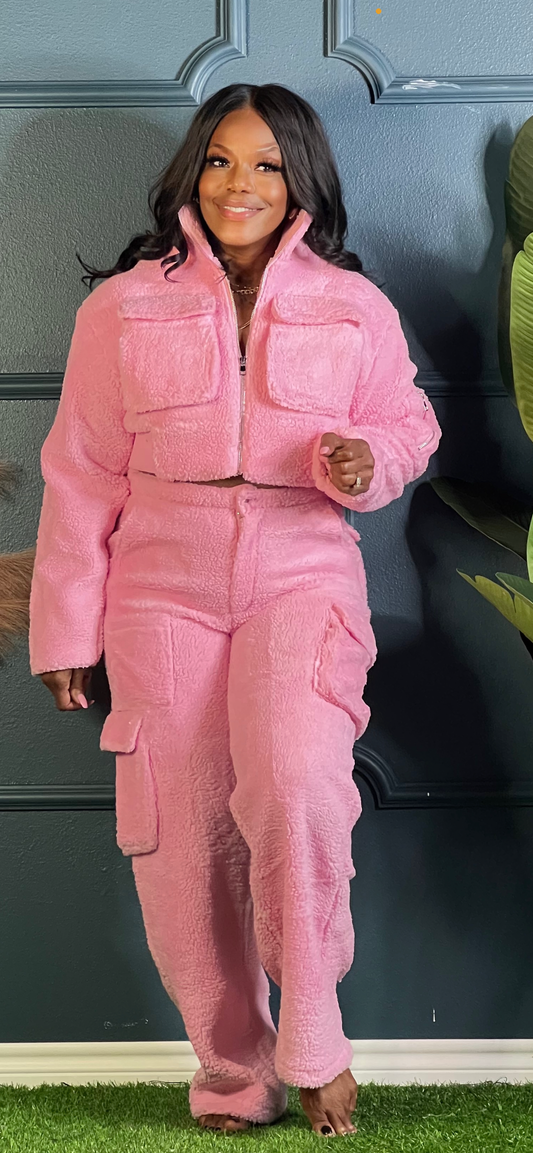 Pink Fuzzy Wuzzy Set