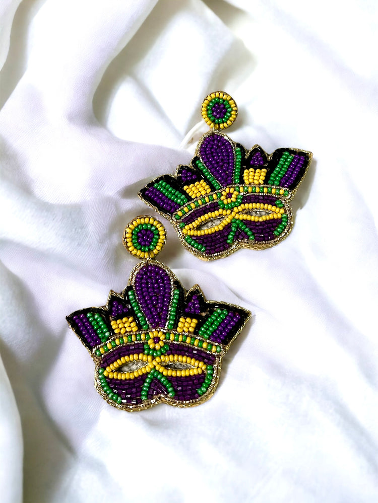 Mardi Gras Mask Earrings