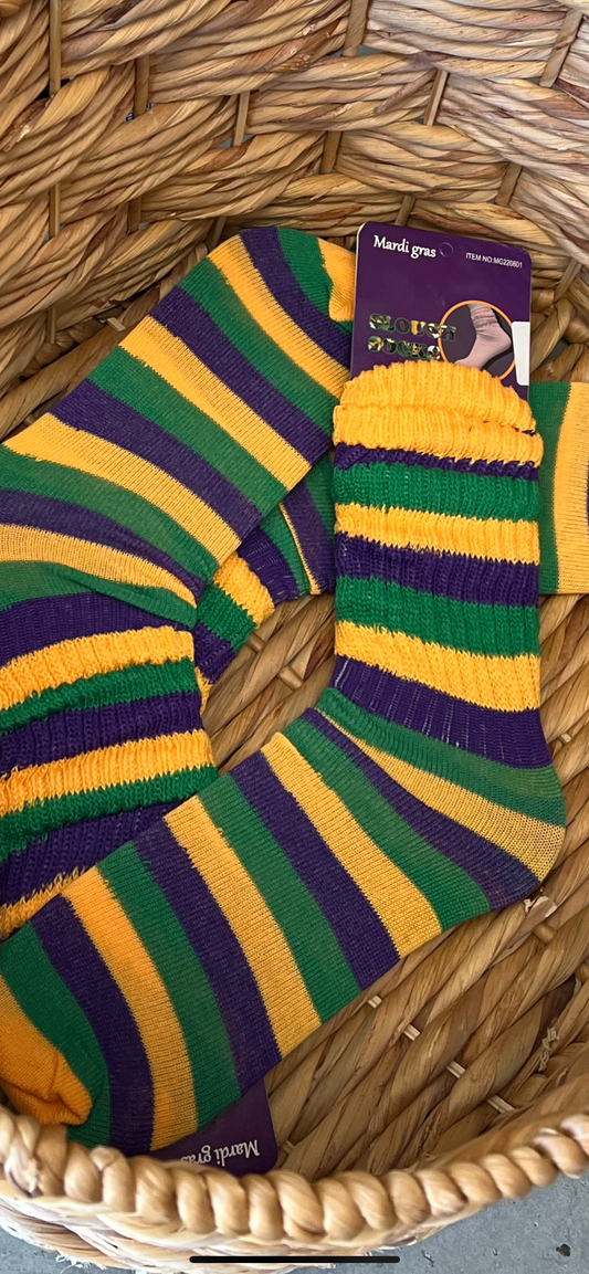 Mardi Gras Socks