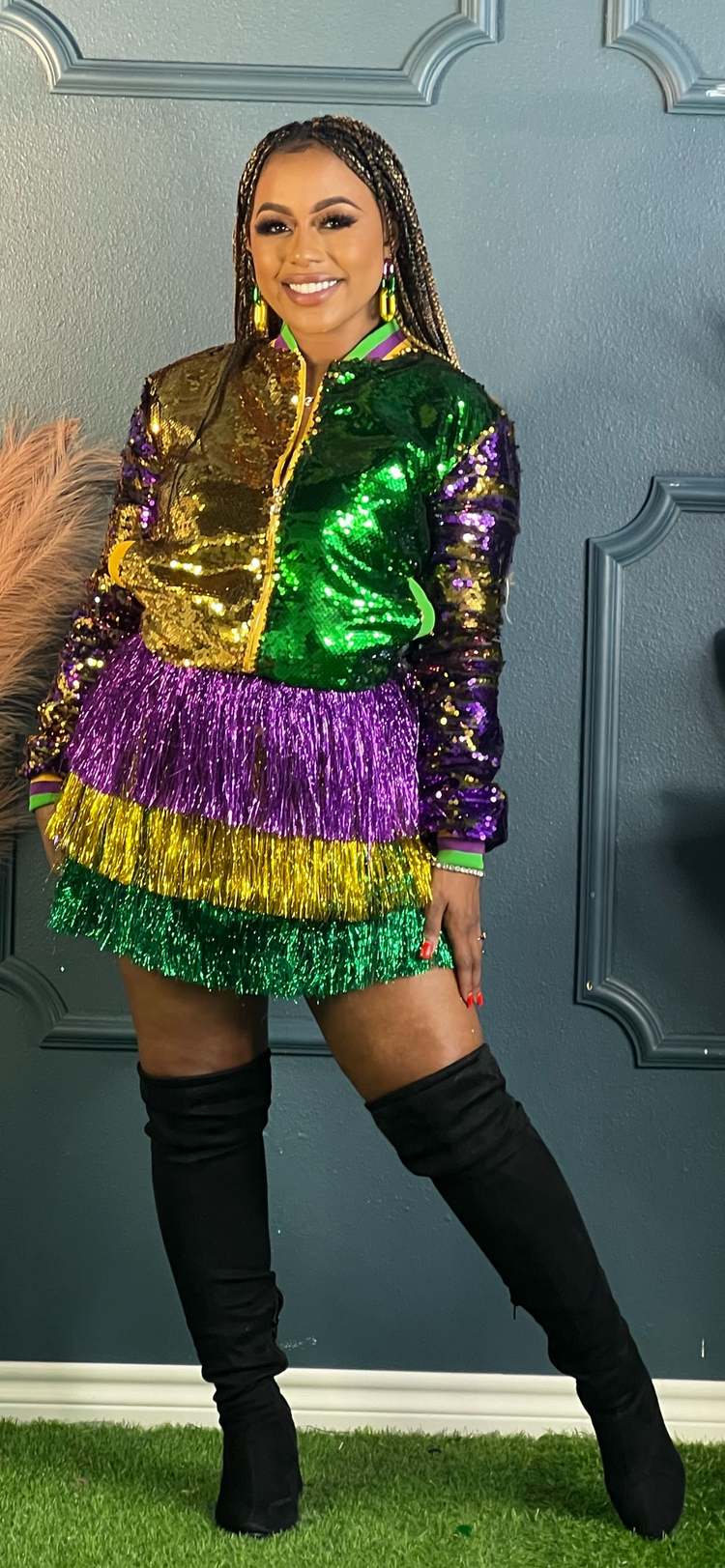 Mardi Gras Shimmer Skirt