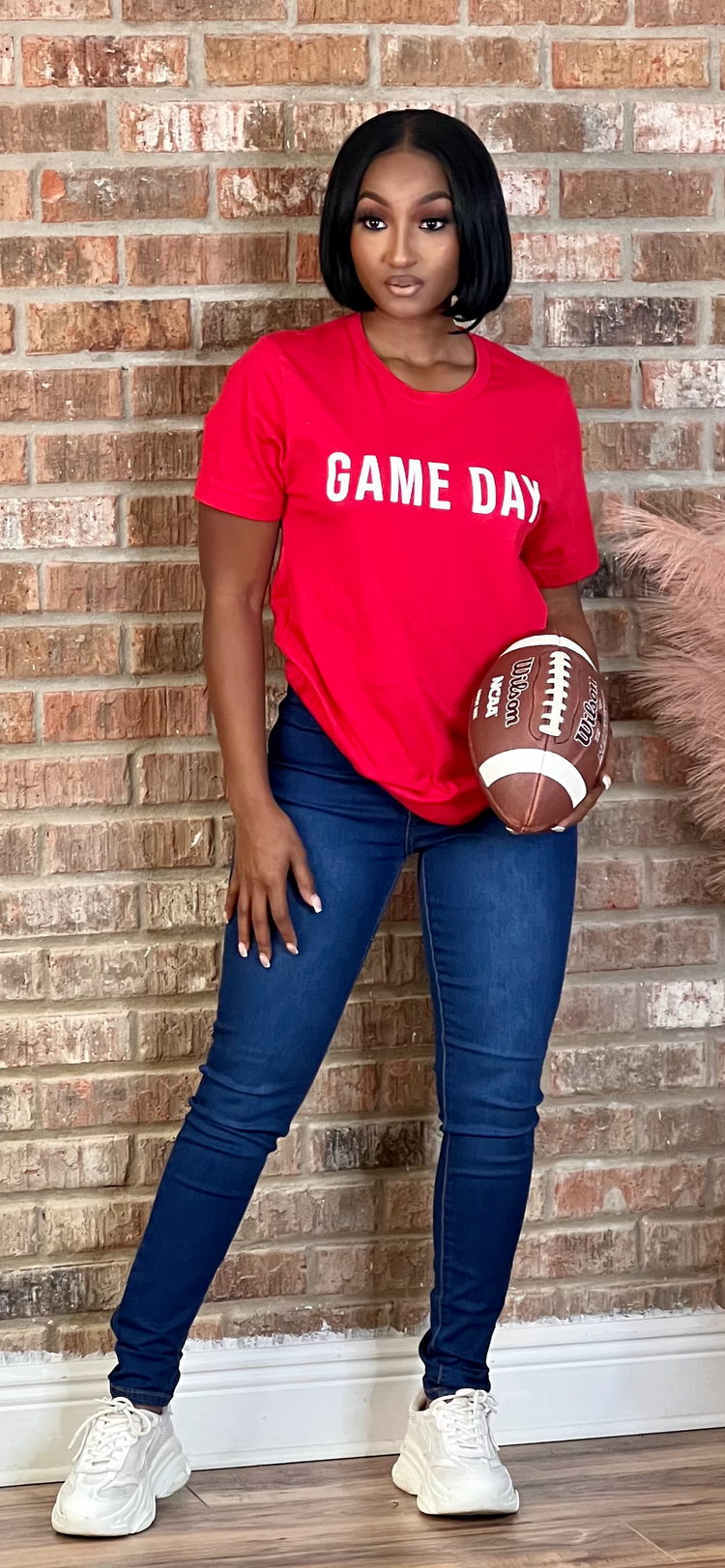 Red White Game Day Tee Shirt