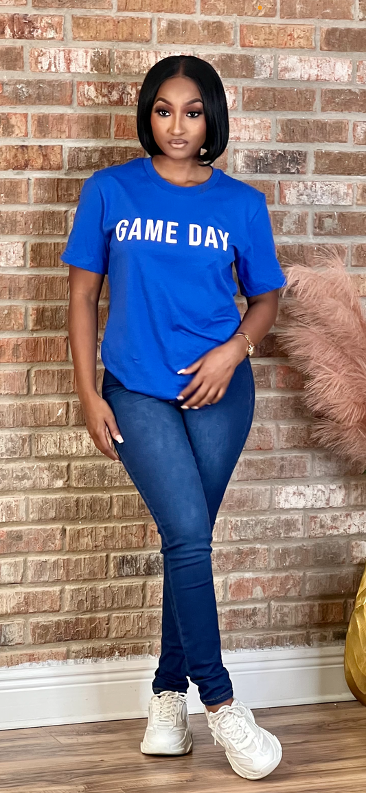 Blue White Game Day Tee Shirt (Online only)