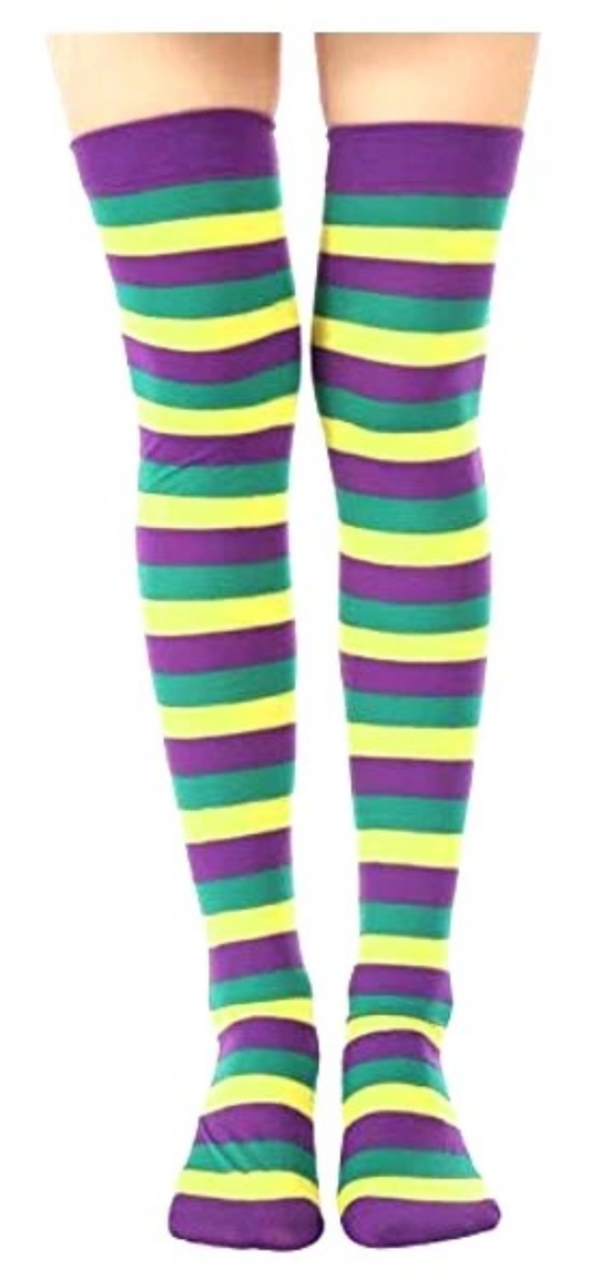 Mardi Gras Knee Socks/Hose