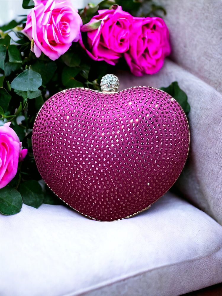 Simply Love Heart Handbag-Fuchsia