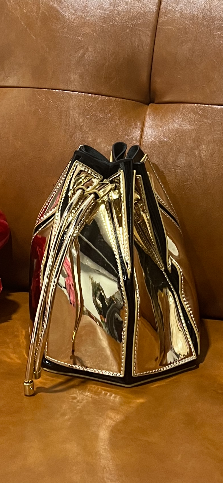 Mirrored Handbag Gold