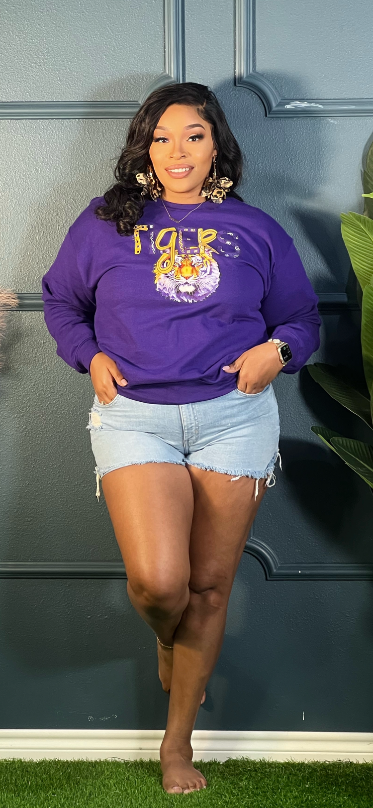 LSU Sweatshirt-Purple