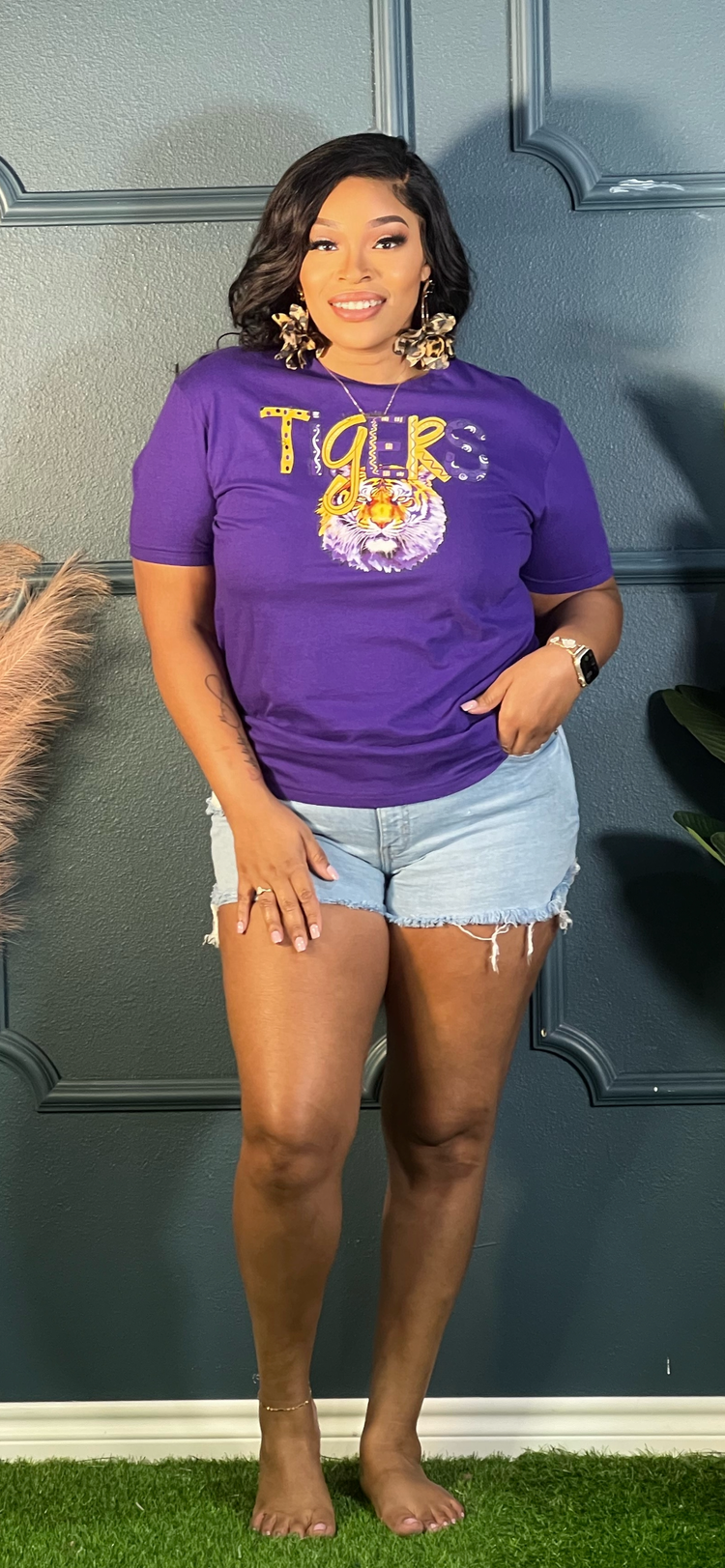 LSU Tee Shirt-Purple