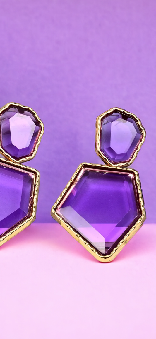 Birthday Collection Earrings Purple