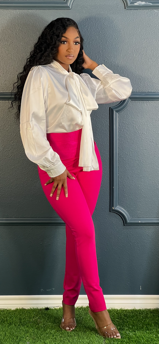 Hot Pink Sophia Tuxedo Pants