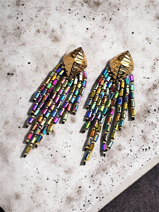 Gold & Multi Earrings