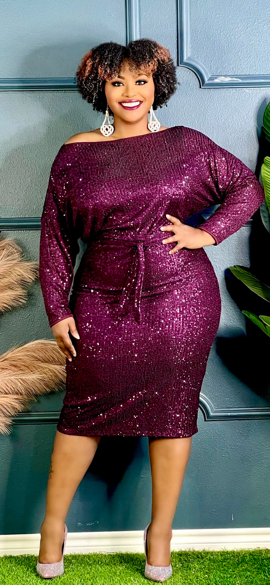 Ingrid’s Holiday Lady Dress Plus-Purple (Online only)